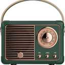 Baolira Retro Bluetooth Speaker, Portable Wireless Speaker with Crystal Clear Stereo Sound, Retro Decor for Bedroom Office Kitchen, Birthday Gifts Ideas for Women Men Teens (Green)