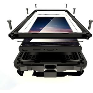 Lunivop for Samsung Galaxy S25 Ultra Case Heavy Duty Metal Phone case with Built-in Screen Protector Lens Protective dust Proof Military Grade Rugged [The Fingerprints Don't Work] Black