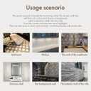 Natural Stone Mosaic Marble Tiles  Luxury Bathroom & Kitchen Backsplash, Anti-Slip Floor/Wall Tiles for Indoor Spaces (Living Room, Bedroom, Sunroom) R8 Safety Certified (MB095B-P)