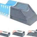 Wellsin 4-Height Adjustable Leg Elevation Pillows for After Surgery, Knee and Ankle Injuries, Memory Foam Leg Wedge Pillow with 3 Handles, 1 Insert Pad and Washable Velvet Cover (Grey)