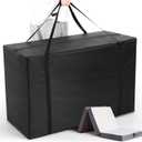 Tri Fold Folding Mattress Bag 6" Foldable Mattress Storage Cover Carry Case 600D Heavy Duty Waterproof Storage Bag with Reinforced Handle for Camping, Travel, 41.7" x 27.9" x 18.1"