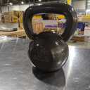 Amazon Basics Cast Iron Kettlebell for Strength Training, Textured Wide Handle, 50 Pounds, Black