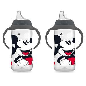 NUK Mickey Mouse Large Learner Cup 10oz 2pk – BPA Free, Spill Proof Sippy Cup