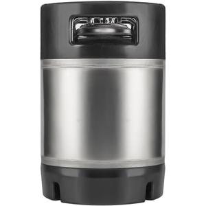 TMCRAFT New 1.75 Gallon Ball Lock Keg, Stainless Steel Beer Keg with Dual Rubber Handle for Home Brew