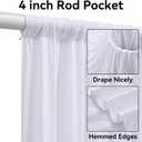 50ft x 15ft Long Backdrop Curtains for Wedding Parties, Wrinkle Free Polyester 10 Panels 15ft Long Photo Backdrop Drapes Back Drop Cloth Drapery for Birthday Photography Background Curtain, 5ftx15ft_10 Panels