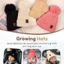 2 x Baby Winter Beanie Hat Boys Girls, 2 Pack Toddler Winter Hat Warm Fleece Lined Knit Beanies Kids Hats for 3-36 Months