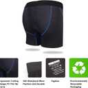 Men's Viscose Boxer Briefs Performance Breathable Comfy Silk Waistband 6 Boxer Briefs Fly 5Pack (Black, S)