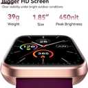 Smart Watches for Women, 1.85" HD Smart Watch for Android/iPhones (Make/Answer Calls), Fitness Tracker Watch with 24/7 Heart Rate Monitor, Sleep/Step Count Tracker, 120+ Sport Modes Pedometer Watch