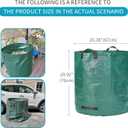 NATUREZA reusable yard waste bags,3 pack 72 Gallons leaf bags,Heavy Duty Garden Bags,Storage Bag,Patio Bag,Laundry Container,lawn and leaf bags