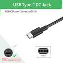 5V 3A USB C/Type-C Power Supply Adapter, 5 Volt 3000mA Power Cord Adapter for Raspberry Pi 4 Model B 1GB/2GB/4GB and More 5V 15W Office or Home Devices,UL Listed FCC