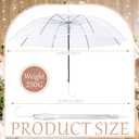 Wedding Stick Umbrellas Bulk, 40 Inch Large Canopy Umbrellas with Woven Rattan Basket Windproof Rainproof