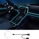 Interior Car LED Strip Lights, RGB USB Car Ambient Lighting with Fiber Optic, EL Wire Car Accessories (7 Colors)
