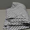 jinchan Boho 100% Cotton Blanket Muslin Twin Size 60x80 Inches Lightweight 3-Layer Geometric Square Striped Pattern Reversible Quilt Throw Soft Breathable Comfy All Seasons for Couch Bed Decor, Blue