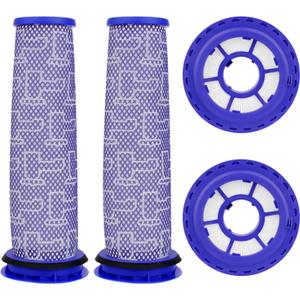 Ball Animal 3 Filter Replacement for Dyson DC41 DC65 DC66 UP13 UP20 UP30 Ball Animal 2 Ball Animal 3, Multi Floor Vacuum, Compare Part# 920769-01 & 920640-01, 2 Post-Motor + 2 Pre-Motor Filters