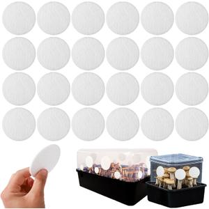 24-Pack 2.5" Adhesive Monotub Filter Disks - 2mm Thick Mushroom Growing Supplies Filter Pad Replacements
