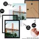 OMISHE 6 Pack 5.5x8.5 Picture Frame Black for Wall Hanging or Tabletop, 5.5 x 8.5 Frame Composite Wood Wall Gallery Photo Frame, Black