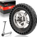 1PZ 8.5 Inch Solid Tire Rear Wheel with 110mm Brake Disk Replacement for Xiaomi M365 Pro Pro2 Mijia1s Gotrax GXL V2 Gotrax XR GL2 Rival APEX MAX Hiboy S2 V2 Electric Scooter