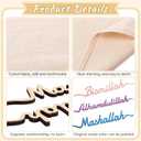 Funnymoom 6 Set Ramadan Wood Sign and Cotton Cloth Napkins Ramadan Table Decor Gifts Plate Setting Plate Sign Eid Mubarak Decorations for Eid Ramadan Islamic Muslim Home Party Wedding (Mixed Styles)