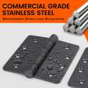 6Pack Haidms Oil Rubbed Bronze Door Hinges Heavy Duty Door Hinges Oil Rubbed Bronze Ball Bearing Stainless Steel Hinges with 1/4" Radius Corner