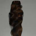 NAYOO 4PCS Clip in Hair Extensions Long Wavy Curly Synthetic Thick Hairpieces for Women with Fiber Double Weft Hair Full Head（20 inch, Balayage Dark Brown to Chestnut）