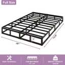 7 Inch Full Size Box Spring – Heavy Duty Metal Full Mattress Foundation