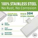 6 Inch Gutter Guard - Heavy Duty 100% Stainless Steel High-Flow Leaf Screen for Debris, Clog & Overflow Protection - Fits K-Style & Half-Round, Screws Included (200 FT, 60 pcs, 6in x 40in)