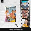 Vintage Tin Sign - GROUP THERAPY - Bar Signs for Man Cave, Drinking Signs, Metal Vintage, Funny Bar Signs, 12x8