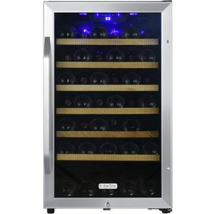 EdgeStar CWF440SZ 20 Inch Wide 44 Bottle Capacity Free Standing Wine Cooler with Reversible Door and LED Lighting