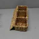 Wicker Bathroom Basket with Lid, Water Hyacinth Toilet Tank Basket with 3 Compartments, Woven Storage Box for Bathroom Organizer (13.2 x 5.1 x 4.5 inch)