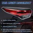Tail Lights Assembly Compatible with Highlander 2020 2021 2022 2023 Left