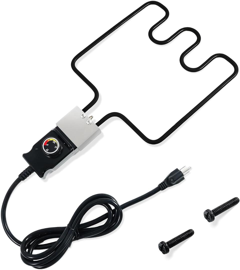 Heating Element Compatible with Masterbuilt Electric Smoker and Grill, Adjustable Thermostat Cord Controller Replacement, Masterbuilt Smoker Parts for Smokers & Turkey Fryers,1500Watt