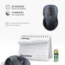 Trueque Wireless Mouse for Laptop, 2.4GHz Ergonomic Computer Mouse with Back & Forward Buttons, 3 Adjustable DPI Levels, 6 Buttons, Optical USB Cordless Mice for Windows PC, M01 (Space Gray)