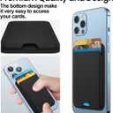 iLodn Magnetic Wallet Compatible with MagSafe for iPhone 17 16 15 14 13 12 Pro Max Air Plus Model, Mag 3 Safe Card Holder Stick on Accessories for Apple Cell Phone & Case, Black&Baby Pink