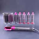 Storage Holder for Dyson Airwrap Curling Iron Complete Acrylic Wall Mount Bracket Stand Storage Rack Tool for Home Bathroom Shelf Organizer (Transparent)