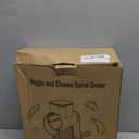 TOPAA Rotary Cheese Grater with Handle Vegetable Shredder with 5 Blades, Round Mando line Slicer and Food Chopper for Kitchen (Green)