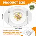 8 Pcs Clear Plastic Placemats - 13 x 19 Inches Oval PVC Placemats, 2 mm Thick Table Protector Smooth Desk Mat Heat Resistant Washable Easy Cleaning for Home Office Dining Room Painting