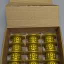 12 Pcs Diwali Diyas Lamp Decorations, Diwali Gold Led Water Sense Lights, Waterproof Flameless Lotus Tea Lights,Oil Lamps for Centerpieces Indian Temples Pooja Housewarming Return Gift