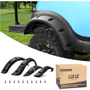 10L0L Front Rear Fender Flares for Club Car Precedent Golf Cart, with Stainless Steel Screws, Set of 4(Not Fit Modified Models)