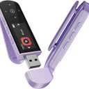 RUIZU 64GB USB MP3 Player with Bluetooth 5.3, Clip Jam Portable Music Player for Sports Running, USB MP3 Player Stick with FM Radio, Voice Recorder, Digital Audio Shuffle Repeat, Phone File Transfer (Purple)