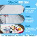 Shipping Cold Packs Dry Ice for Shipping Frozen Food, Flexible Cold Ice Pack Sheets for Coolers, Long Lasting Freezer Ice Packs 14'' X 13'' 144Cells