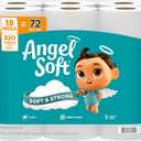 Angel Soft Toilet Paper, 18 Mega Rolls = 72 Regular Rolls, Soft and Strong Toilet Tissue