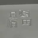 ZEERSHEE 6 Pack Square Crystal Display Bases for 3D Laser Balls 6pcs Glass Stands for Crystals Resin Acrylic Art Home Decoration