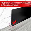 Vinyl Wall Base Baseboard Molding Trim 6" Flexible Self Adhesive Rubber Wall Base Moulding Trim Peel and Stick Design, 6 Inch x 20 Feet, Black
