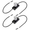 MECCANIXITY Canopy Switch 3A 250V 6A 125V Rotary Style Low-High-Off Dimmer Knob with Lead Wire ZE-256 for Incandescent Lights, Black Pack of 2