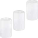 3 Pack White Frosted Glass Shade Covers, Cylinder Glass Lamp Shade Replacements for Light Fixtures, 1-5/8 Inch Fitter Globes Lampshades for Chandelier Wall Sconces Pendant Lights Bath Vanity Lights