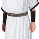 HADOLLWELL Kids Greece Toga Costume for Boys Ancient Greek Rome Mythos Philosopher Senate holaween Cosplay 12-13 Years White