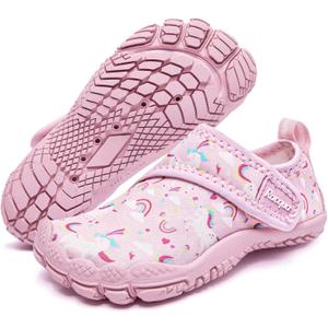 Racqua Toddler Girls Slip-On Kids Water Shoes Quick Dry Barefoot Swim Beach Aqua Shoes Water Park Outdoor Sport Shoes Cute Toddler Pink Unicorn 7
