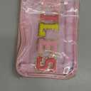 Empty Mahjong Tile Bag American PVC Clear Mahjong Case Size 166 Waterproof Zippered Storage Tile Holder Rack Bag for Game Lover Gift Travel, Case Only (Pink,Tiles)