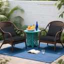 Outdoor Seat Cushion Set 22 x 22 In, Water-Resistant & Fade-Resistan, Patio Furniture Cushions with Removable Cover Deep Seat & Back Cushion with Handle and Adjustable Straps for Chair Sofa,4PC