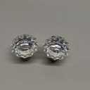 1 Pack Glass Door Knobs Interior Mortise Lock Replacement Set with Spindle, Vintage Crystal Door Knobs for Replacing Broken Old Antique Lock Sets on Interior Door, Antique Brass Finish